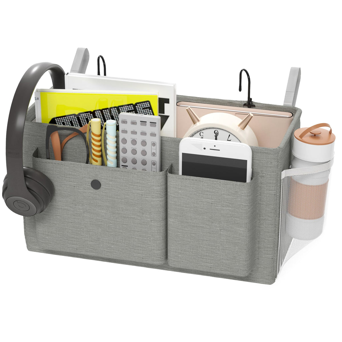 Bedside Caddy Bedside Storage Hanging Organizer for Bunk Dorm Bed Rail New Pink