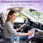 Nuenen Car Microfiber Clean Cloths, Purple, 16 x 16 Inch, 60 Pcs 16 x 16 inches