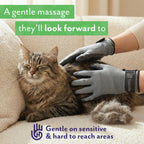 H HandsOn Pet Grooming Gloves - Patented #1 Ranked, Award Winning Shedding, Bathing, & Hair Remover Gloves - Gentle Brush for Cats, Dogs, and Horses (Mono Purple, Medium)
