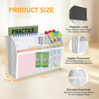 Magnetic Pencil Holder-Magnetic Basket for Fridge 3-Grid Mesh Magnetic Pen Holder for Refrigerator, Extra Strong Magnets Mesh Marker Holder Locker Accessories Organizer for Whiteboard Black