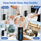 Automatic Liquid Soap Dispenser Touchless,6-Level Adjustable,USB Rechargeable Smart Soap Dispenser,16.9oz/500mL Compatible with Thick Thin Dish/Hand Soap for Bathroom Accessories Kitchen Sink-White White Gel