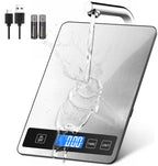 Food Scale, 33lb Rechargeable Kitchen Scale, 1g Precision, Black Rechargeable-Black