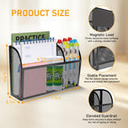 Magnetic Pencil Holder-Magnetic Basket for Fridge 3-Grid Mesh Magnetic Pen Holder for Refrigerator, Extra Strong Magnets Mesh Marker Holder Locker Accessories Organizer for Whiteboard Black