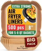 500Pcs Air Fryer Liners Disposable 8" Square 500