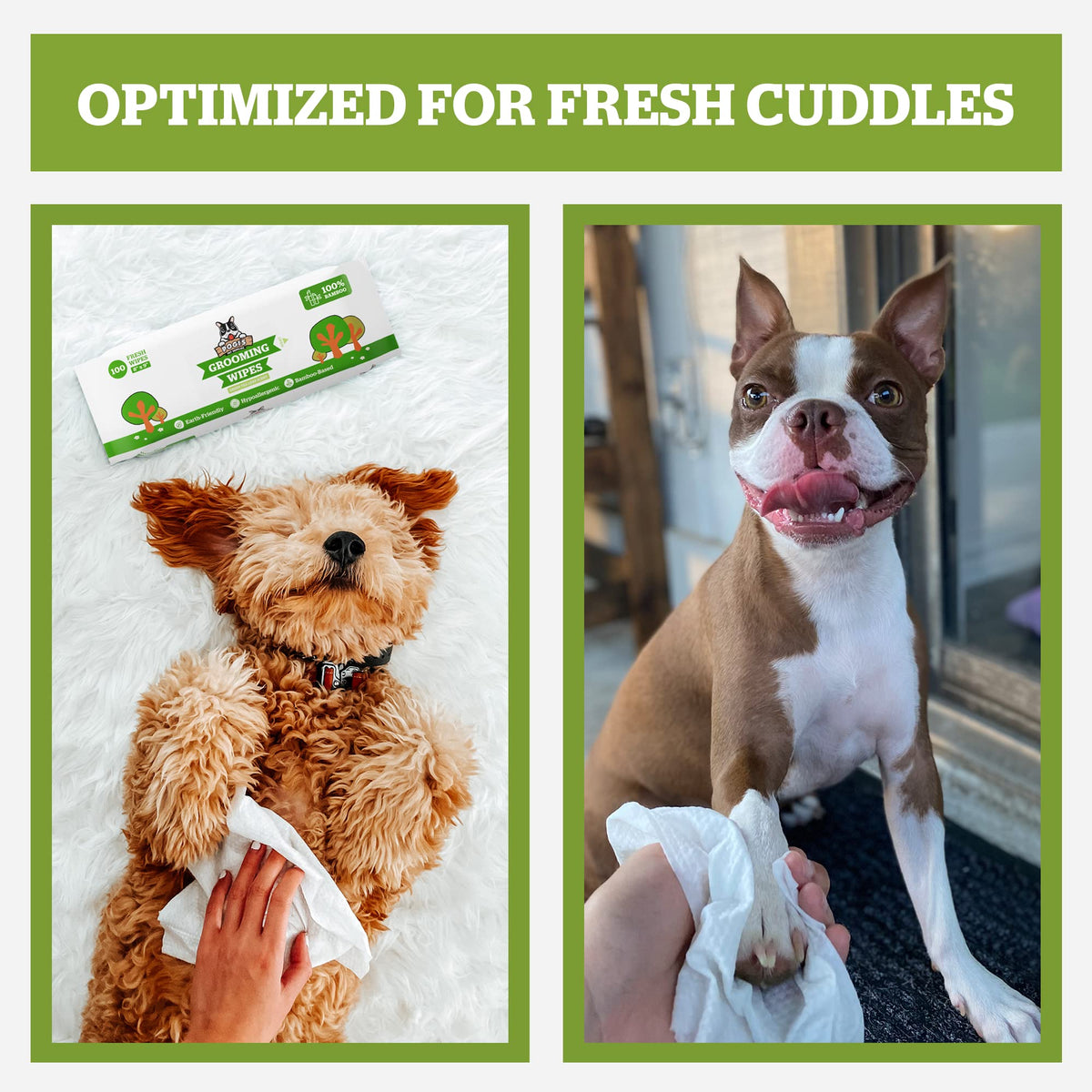 Pogi's Dog Grooming Wipes for Paws & Butt, Fragrance Free, 100 Wipes 100-Count Wipes Unscented