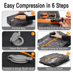 Travel Vacuum Bags With Pump, 2 Pack 22L Compression Kit For Clothes