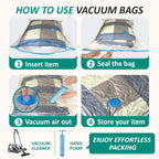 12 Jumbo Vacuum Storage Bags for Blankets & Bedding, Space Saver Bags 12 Jumbo
