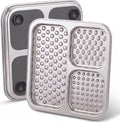 Stainless Steel Lick Mat for Dogs & Cats, Large Non-Slip Slow Feeder Pad with Suction Cups, Chew-Proof Dog Licking Mat for Anxiety Relief, Bathing & Grooming Time 1 Pack