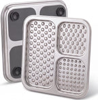 Stainless Steel Lick Mat for Dogs & Cats, Large Non-Slip Slow Feeder Pad with Suction Cups, Chew-Proof Dog Licking Mat for Anxiety Relief, Bathing & Grooming Time 1 Pack