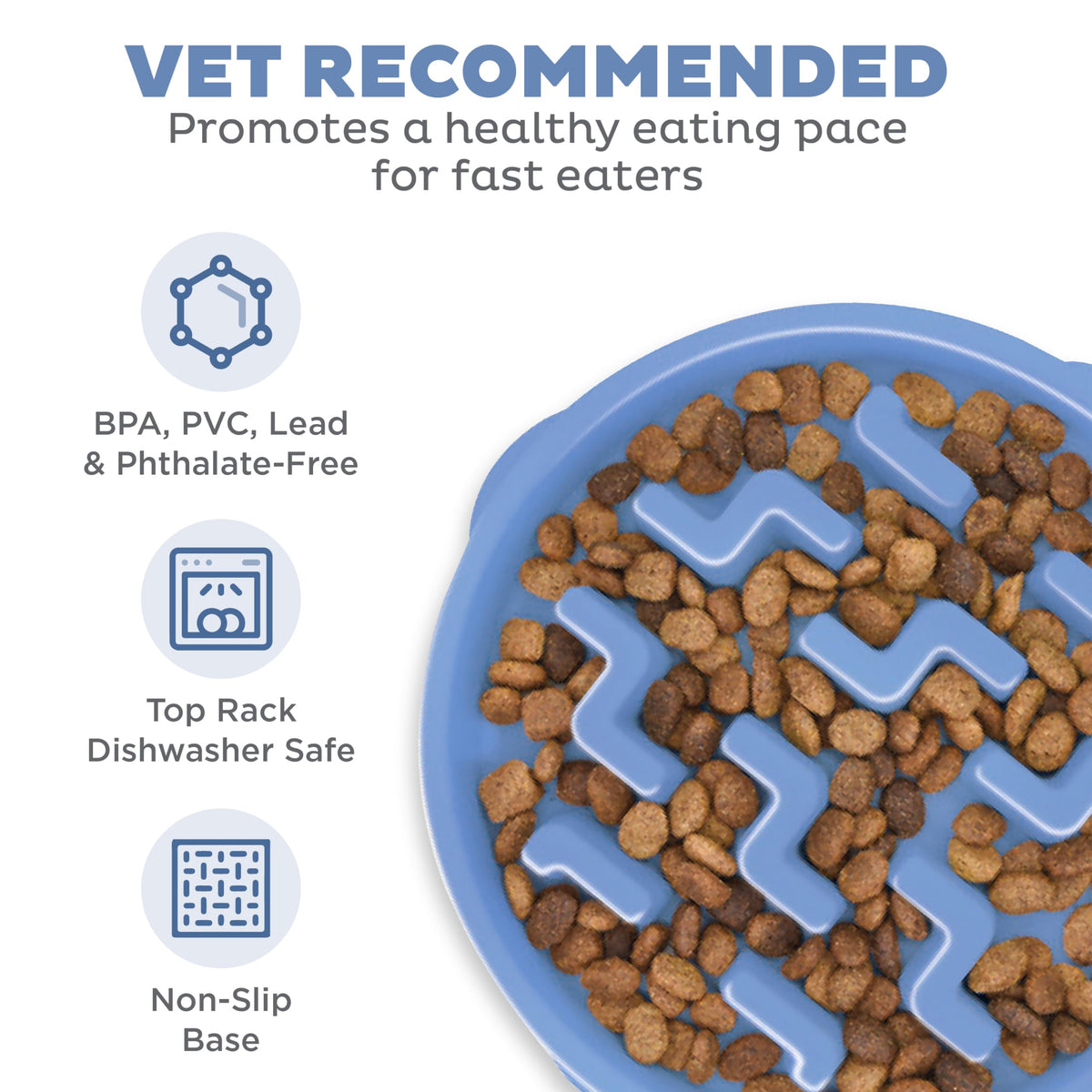 Outward Hound Fun Feeder Slo Bowl – Large 4‑Cup Capacity, Slow Feeding,...