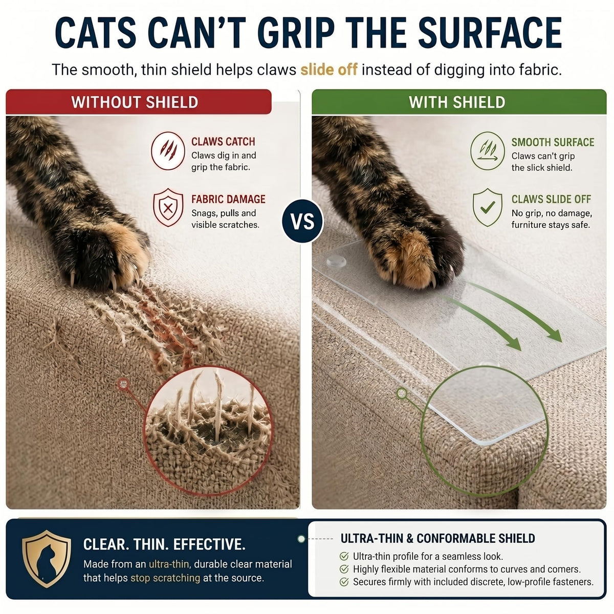 Stelucca Amazing Shields Cat Scratch Furniture Protector - 6 Pack XL