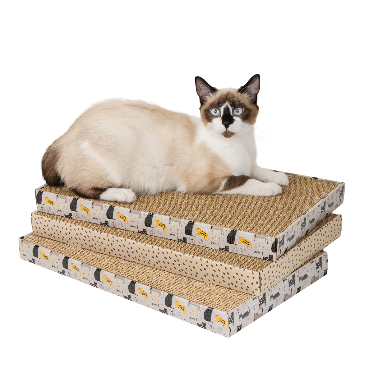 Kitty City Cat Scratcher– 2-Pack Durable Corrugated Cardboard Scratch Pads...