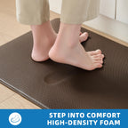 Kitchen Mats for Floor, [2PCS] Anti-Fatigue Kitchen Rugs, Black 2pc: 17" x 29" + 17" x 47"