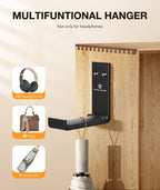 Foldable Aluminum Headphone Stand and Desk Mount Hook