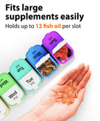 Large Weekly Pill Organizer and Medication Dispenser