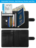Passport Holder Cover Wallet RFID Blocking, Travel Essentials Pink Passport Covers