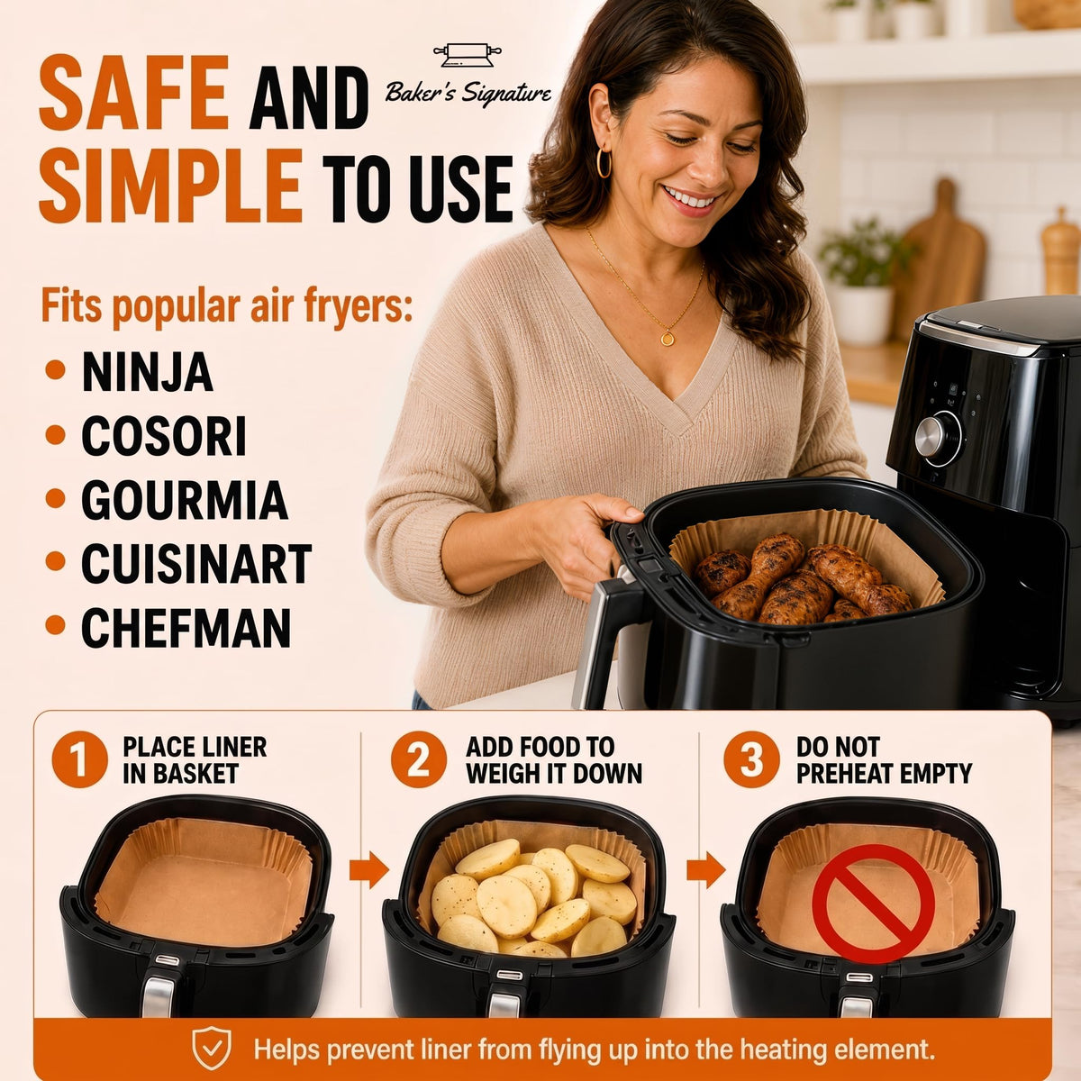 500Pcs Air Fryer Liners Disposable 8" Square 500