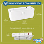 Power Strip Cover Box and Cable Management Organizer for Child Safety