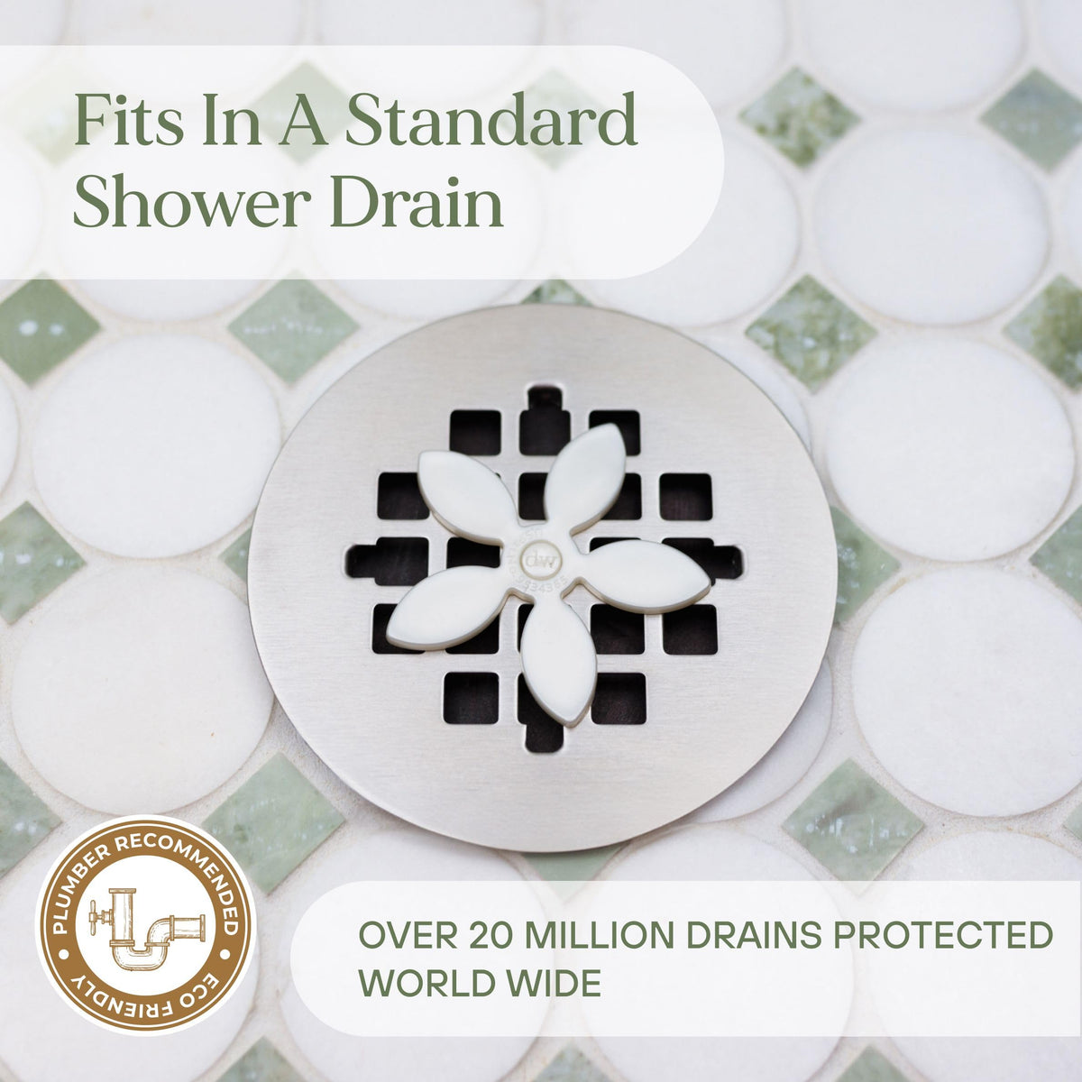DrainWig Shower Drain Hair Catcher – Disposable Bathroom Trap, Easy to...