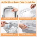 30 Lbs Rice Container, Collapsible Dog Food Storage Container 30 lbs