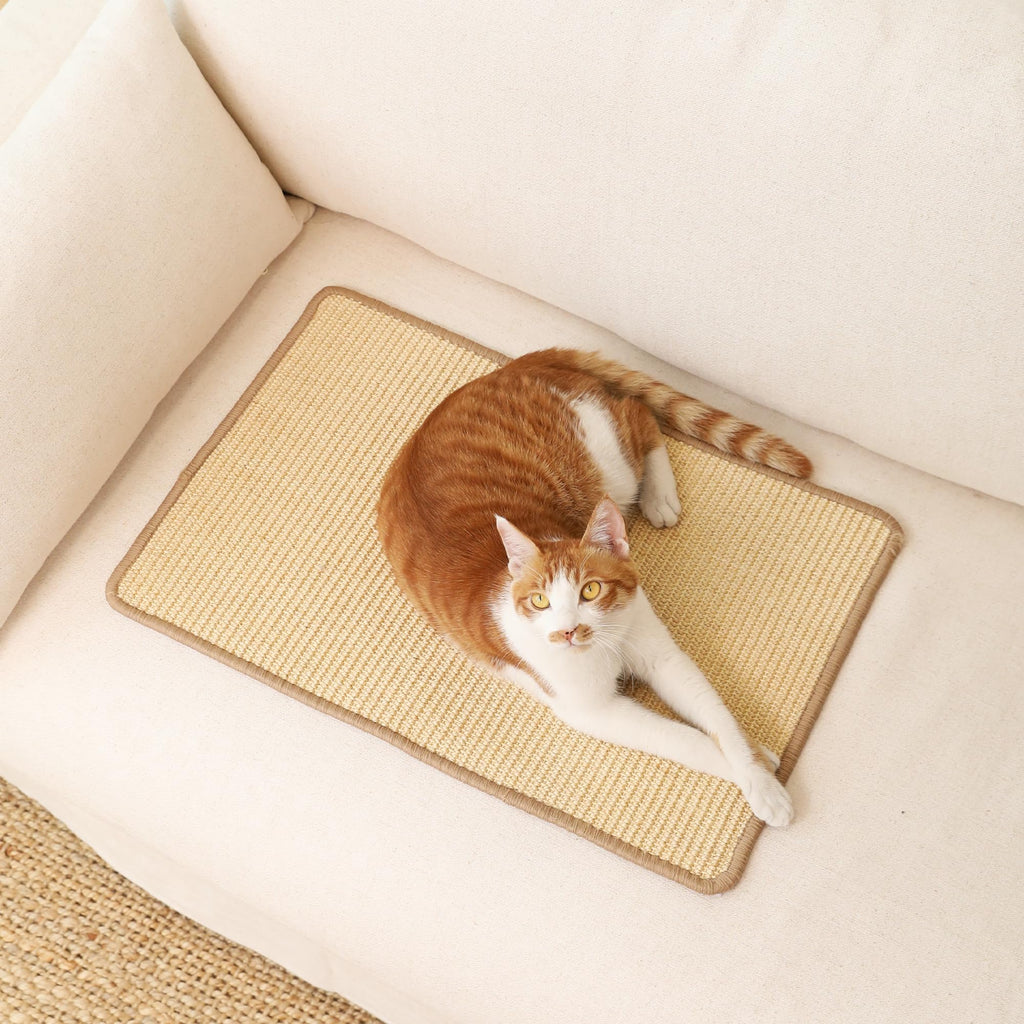 FUKUMARU 2 Packs Cat Scratching Mat, 23.6 x 15.7 Inch Scratcher Pad