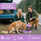 Large Portable Dog Water Bottle with Pull-Out Drinking Bowl