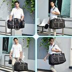 Felipe Varela Foldable Duffle Bag for Travel Weekend Overnight Gym Camping A Black 40L