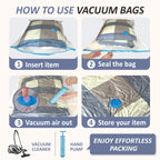 12 Jumbo Vacuum Storage Bags for Blankets & Bedding, Space Saver Bags 12 Jumbo