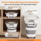30 Lbs Rice Container, Collapsible Dog Food Storage Container 30 lbs