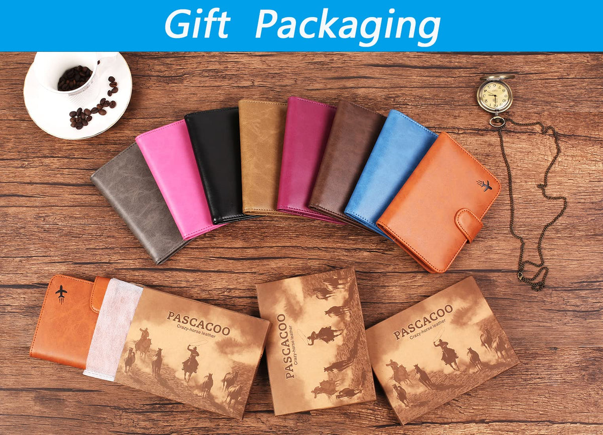 Passport Holder Cover Wallet RFID Blocking, Travel Essentials Pink Passport Covers