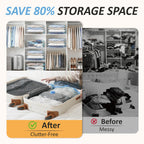 12 Jumbo Vacuum Storage Bags for Blankets & Bedding, Space Saver Bags 12 Jumbo