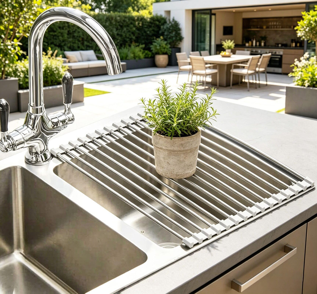 Ahyuan Roll up Dish Drying Rack Over The Sink Kitchen Drying...
