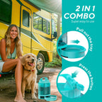 Large Portable Dog Water Bottle with Pull-Out Drinking Bowl