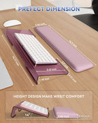 Laborio Computer Keyboard Wrist Rest, Keyboard Riser Stand for Desktop Purple Keyboard Stand With Wrist Rest