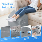 Foot Rest for Under Desk with 3 Heights, Foot Stool, Dark Grey Dark Gray