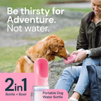 MalsiPree Dog Water Bottle Dispenser - 12 oz Black, Leak-Proof 12oz - Standard