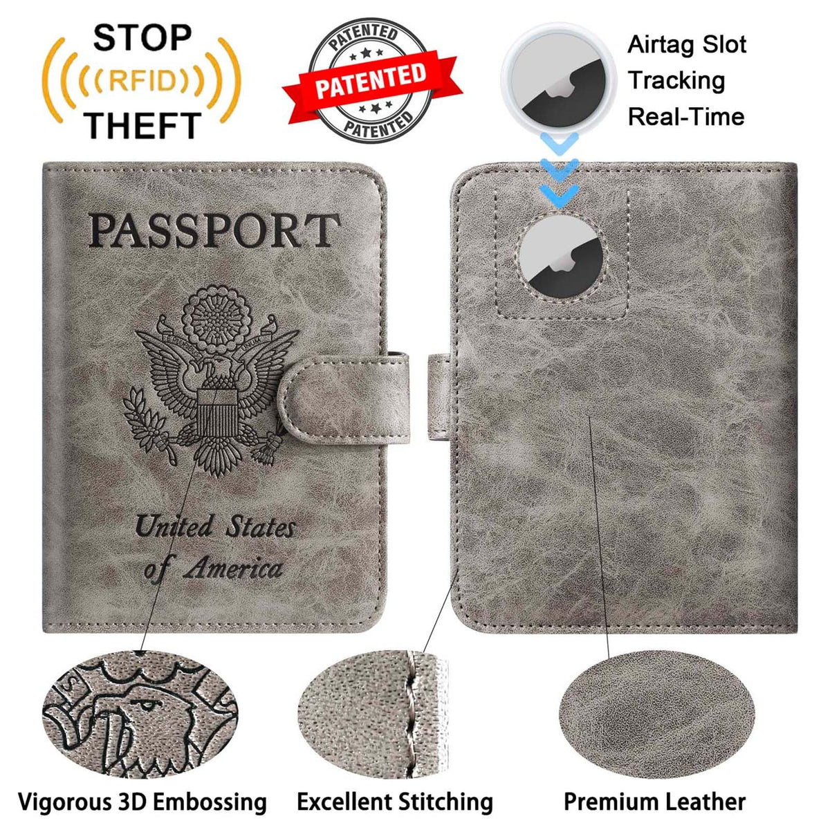 Passport Holder Cover Wallet RFID Blocking, Travel Essentials Pink Passport Covers
