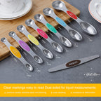 Magnetic Stainless Steel Dual-Sided Measuring Spoons Set
