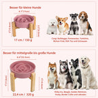 Elevated Slow Feeder Dog Bowl, 6.7" Ceramic Maze Dog Bowl with Stand White 1.5 Cups