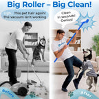 PetLovers Large Lint Roller with 3 Refills – 360 Total Sheets for Tackling Pet Hair, Extra Large Floor and Carpet Roller for Homes with Pets, Perfect for Floors, Furniture, and Loving Pet Owners 4 Pack Floor Roller