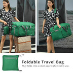Felipe Varela Foldable Duffle Bag for Travel Weekend Overnight Gym Camping A Black 40L
