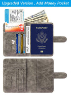 Passport Holder Cover Wallet RFID Blocking, Travel Essentials Pink Passport Covers