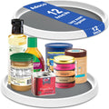 Set of 2, 12 Inch Non-Skid Lazy Susan Organizer, Pantry Lazy Susan Turntable for Cabinet, Kitchen Cabinet Organizer, Pantry Organization and Storage -Size- 12"x1.5" 12 Inch/2 Pack