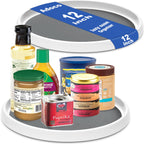 Set of 2, 12 Inch Non-Skid Lazy Susan Organizer, Pantry Lazy Susan Turntable for Cabinet, Kitchen Cabinet Organizer, Pantry Organization and Storage -Size- 12"x1.5" 12 Inch/2 Pack