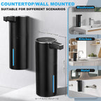 Automatic Soap Dispenser Touchless, 13.5oz Rechargeable Liquid Pump Black Liquid