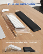 Laborio Computer Keyboard Wrist Rest, Keyboard Riser Stand for Desktop Purple Keyboard Stand With Wrist Rest