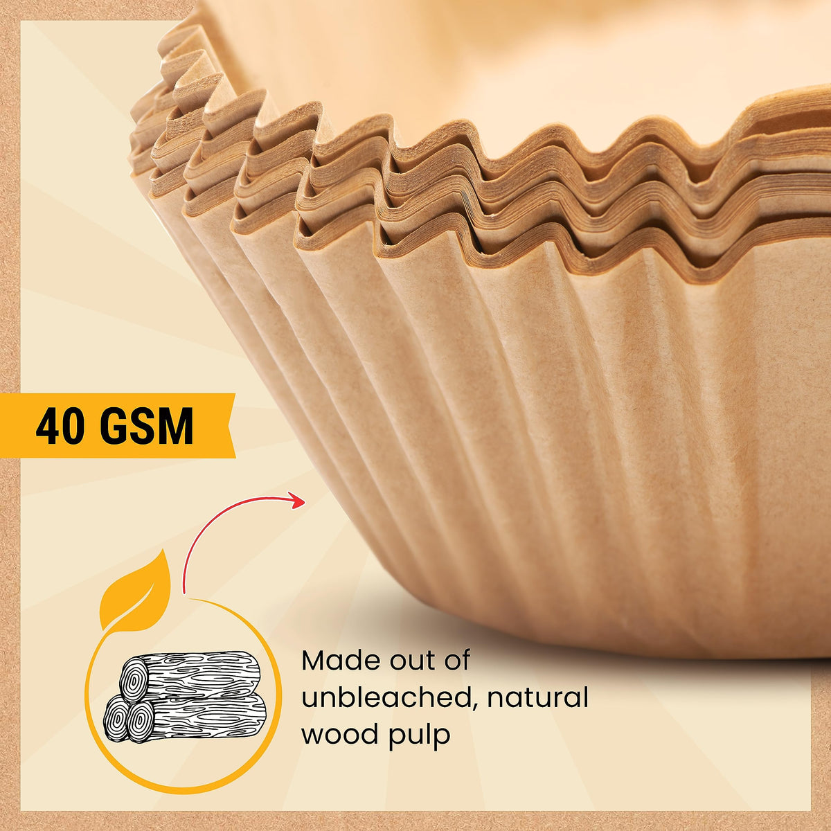 500Pcs Air Fryer Liners Disposable 8" Square 500