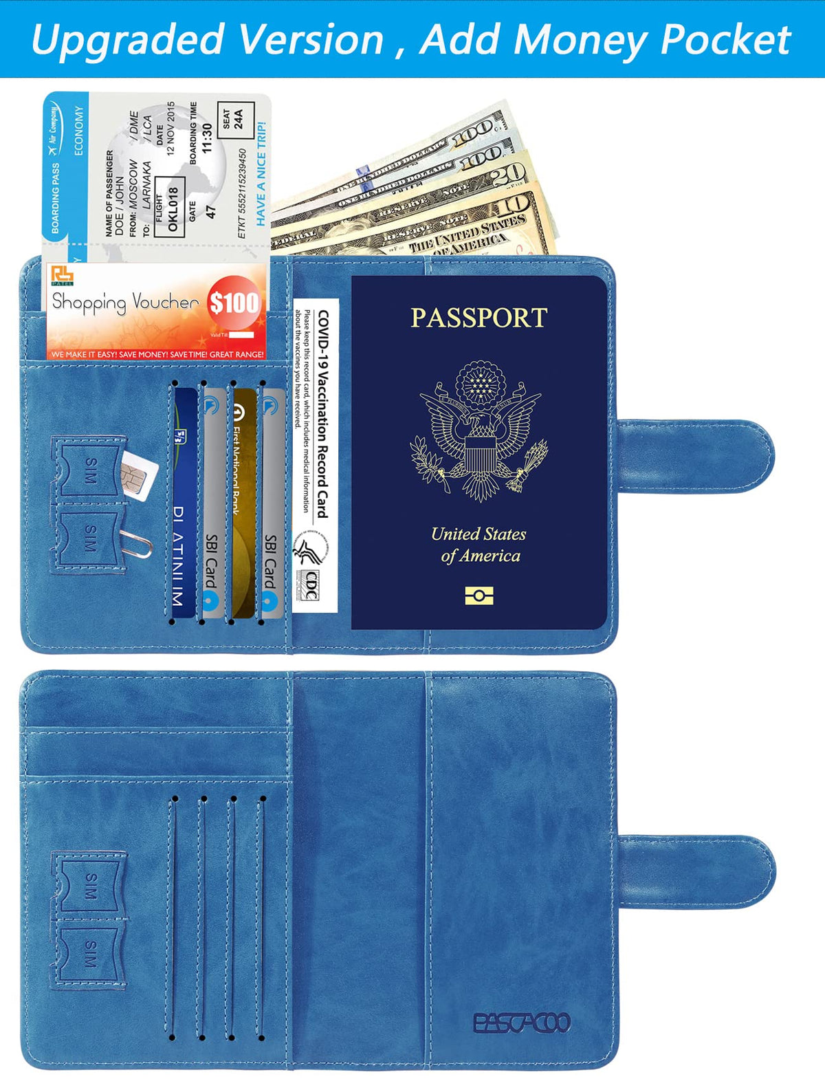 Passport Holder Cover Wallet RFID Blocking, Travel Essentials Pink Passport Covers