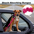 Dog Seat Belt for Car, Car Harness with Locking Aluminum Hook Purple