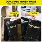 50 Bags Hanging Car Trash Bags Disposable, 2 Gallon Car Garbage Bags. Gray 50 Count (Pack of 1)